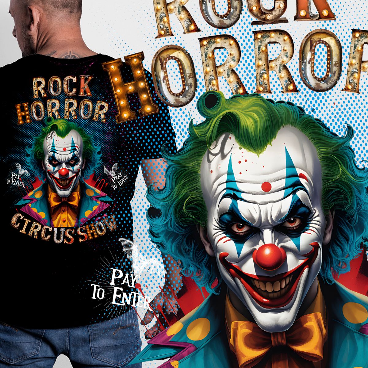 Nome do produto: T-SHIRT ROCK HORROR CIRCUS