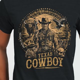 Nome do produtoT-SHIRT PRIME TEXAS COMBOY OURO