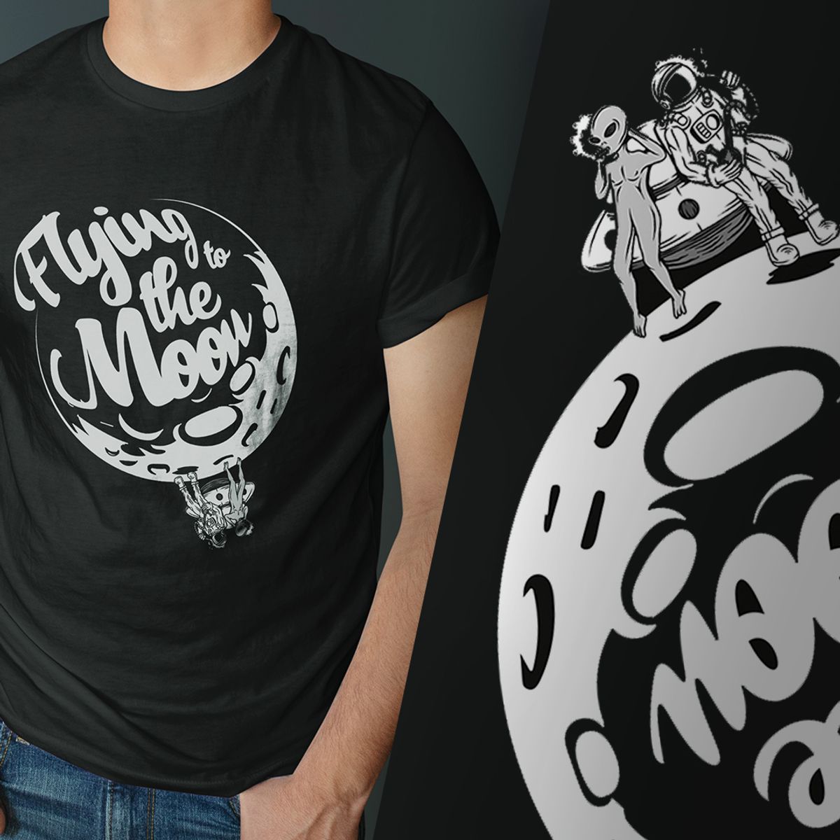 Nome do produto: T-SHIRT QUALITY FLYING TO THE MOON - EDIÇÃO LIMITADA