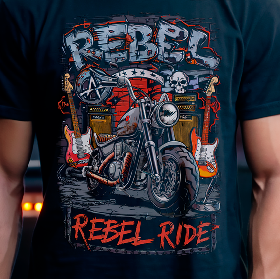 T-SHIRT PLUS SIZE REBEL RIDE