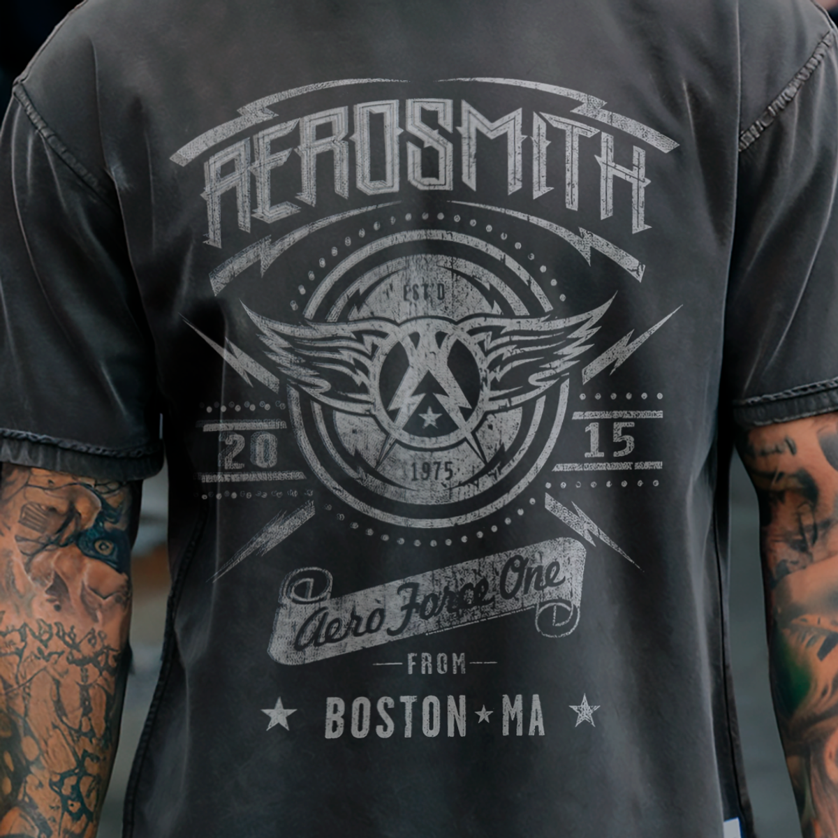 Nome do produto: T-SHIRT ESTONADA AEROSMITH