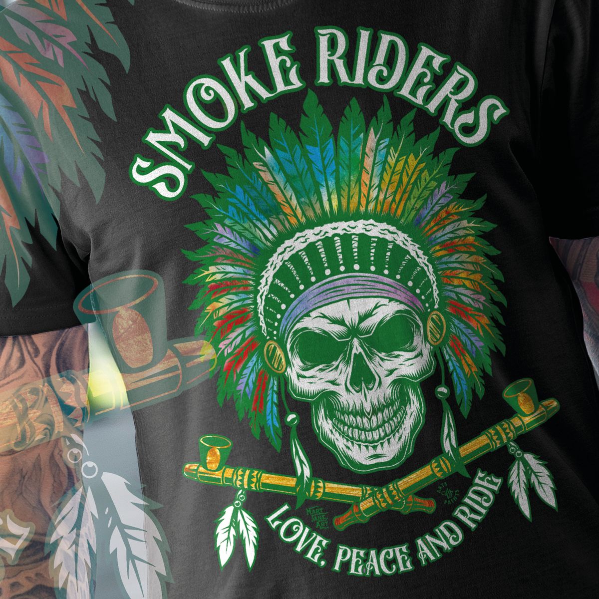 Nome do produto: Tshirt Smoke Riders Color green