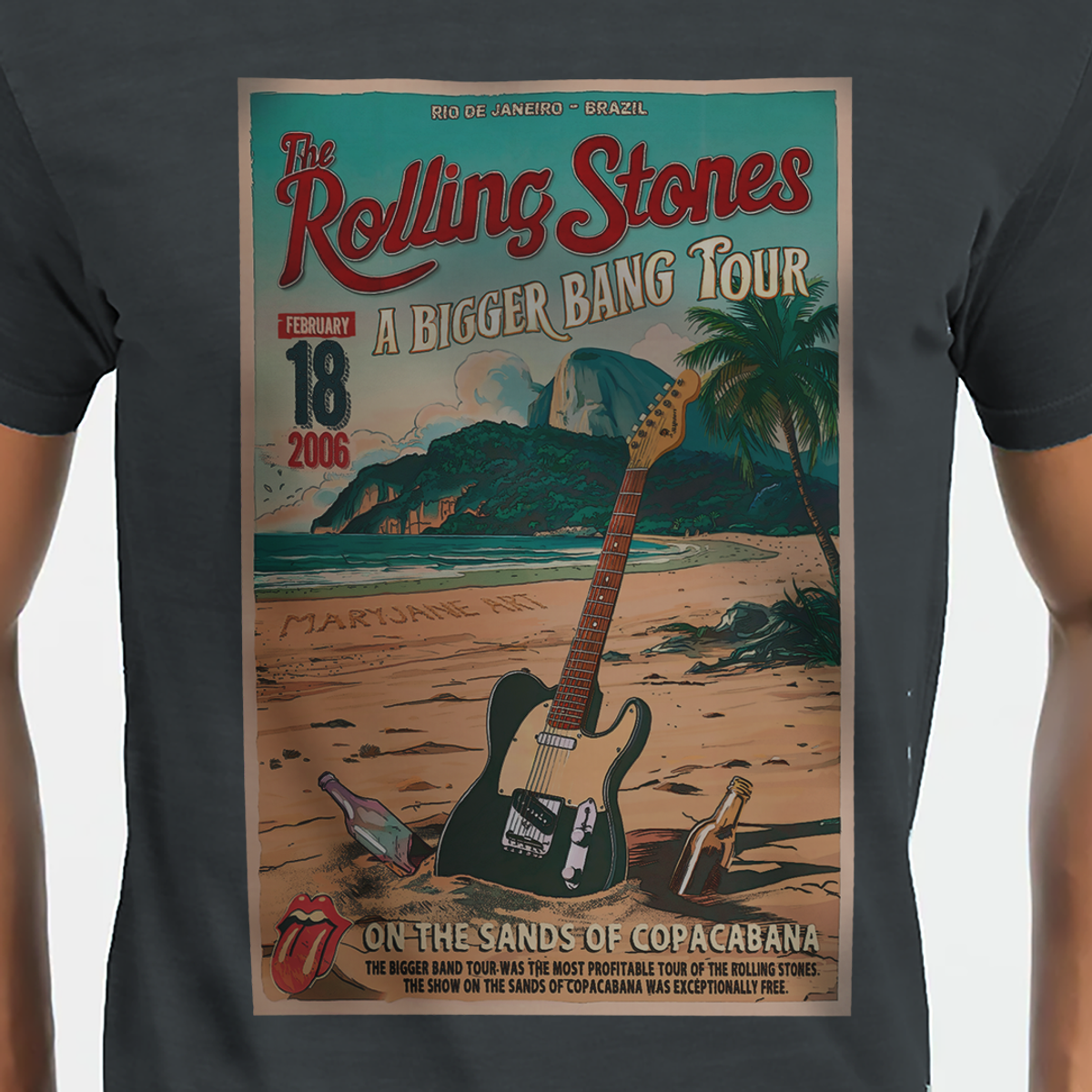 Nome do produto: T-SHIRT ESTONADA THE ROLLING STONES