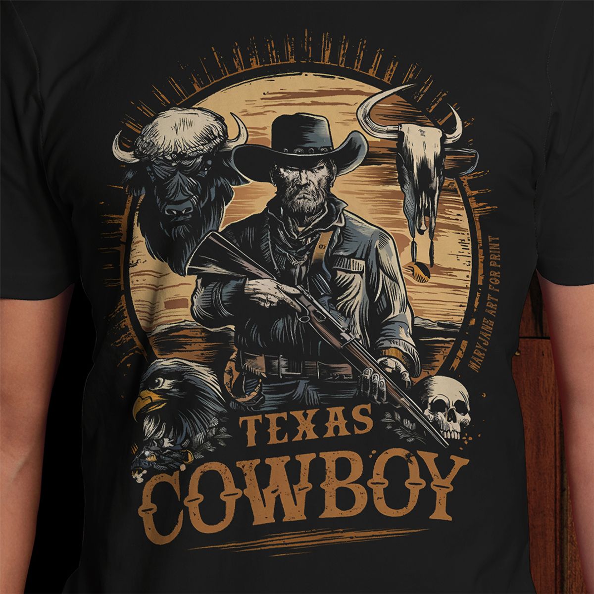 Nome do produto: T-SHIRT PIMA TEXAS COWBOY