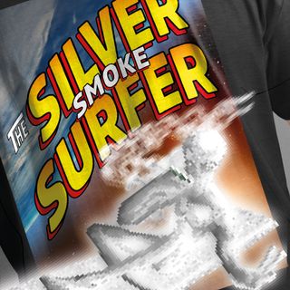 TSHIRT SILVER SMOKE SURFER