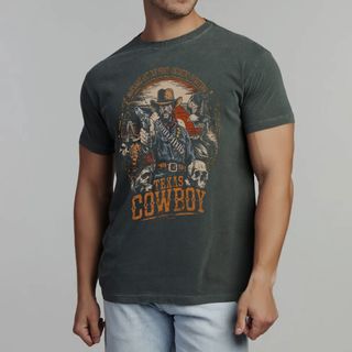 Nome do produtoT-SHIRT ESTONADA TEXAS COWBOY PISTOL