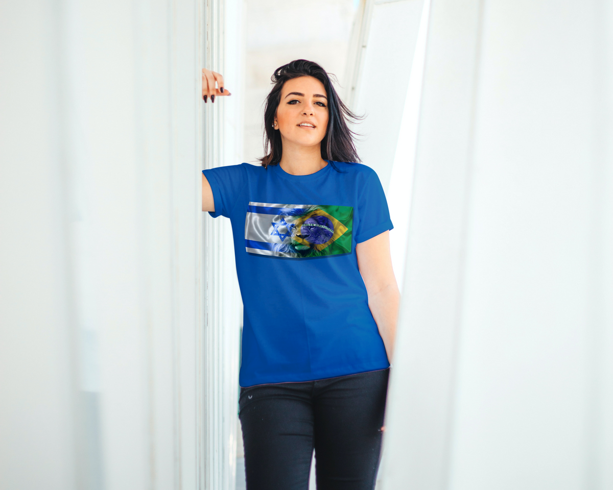 Nome do produto: Camiseta Feminina Brasil Israel 