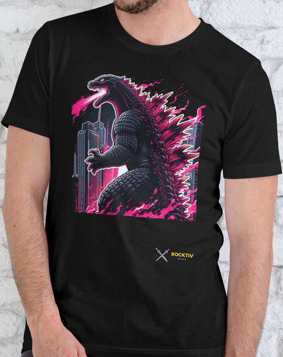 Camiseta - Godzilla energia rosa