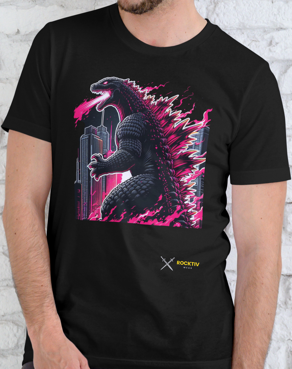 Nome do produto: Camiseta - Godzilla energia rosa