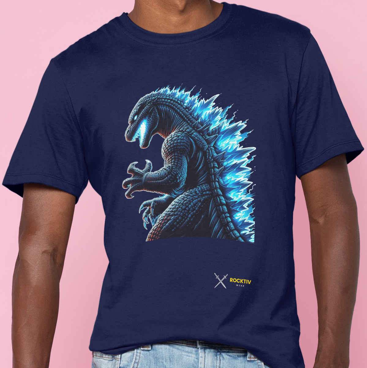 Nome do produto: Camiseta - Godzilla energia azul