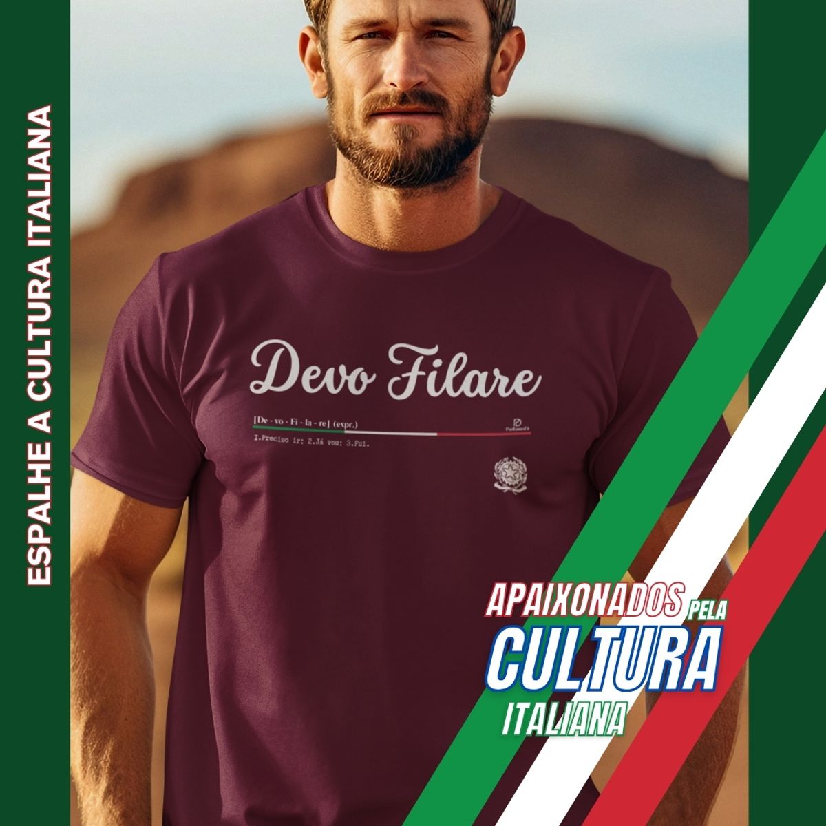 Nome do produto: Camiseta Italia Devo Filare