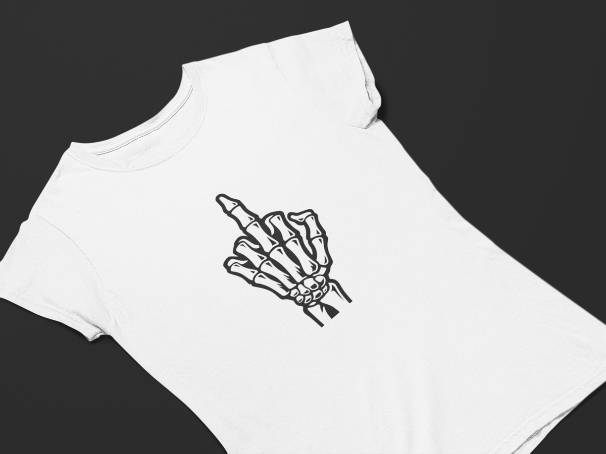 Nome do produto: Camiseta Dizbocado Corte BabyLook - Dedo do meio