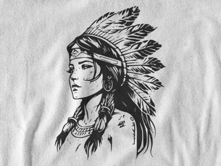 Nome do produtoCamiseta Dizbocado Corte BabyLook - Indígena Apache