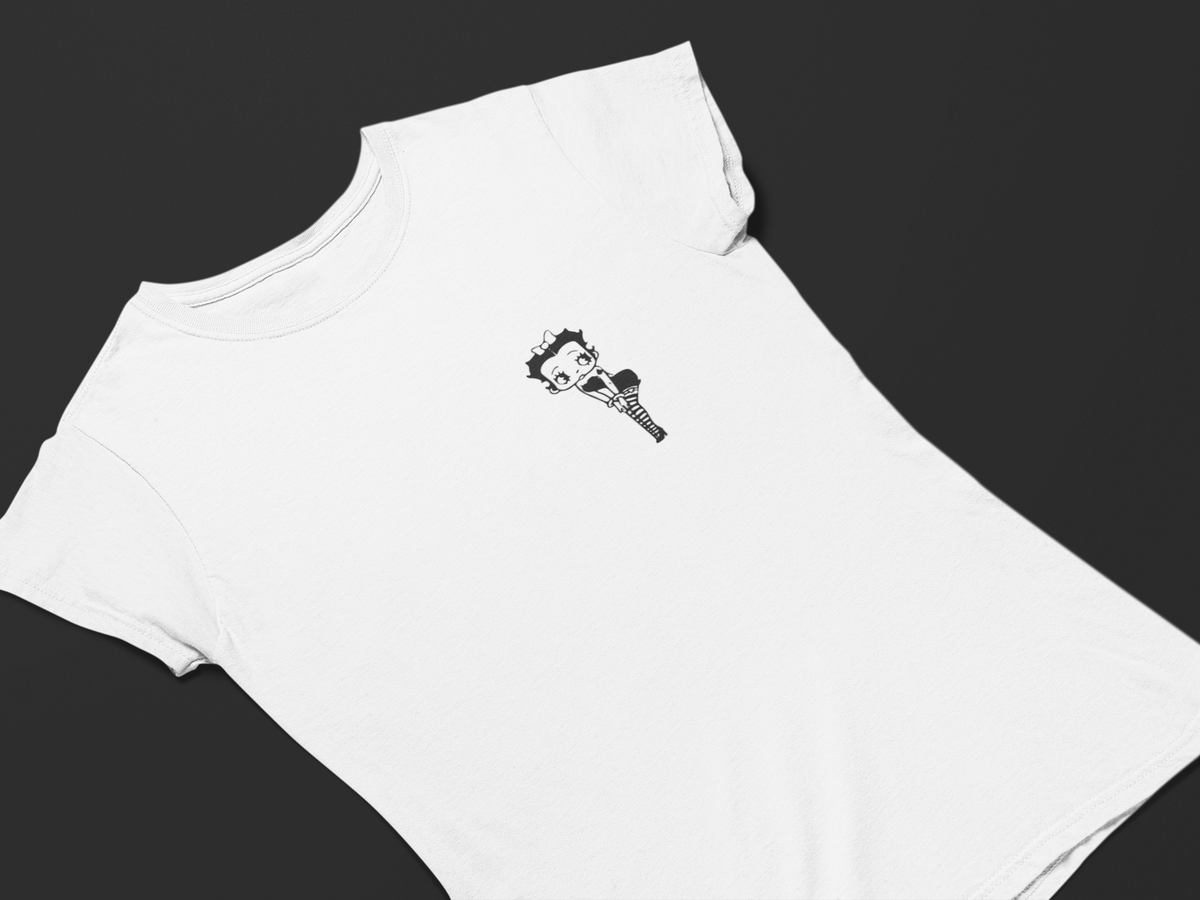 Nome do produto: Camiseta Dizbocado Corte BabyLook - Betty Boop
