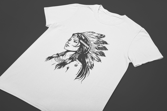 Camiseta Dizbocado Corte Regular - Indígena Apache