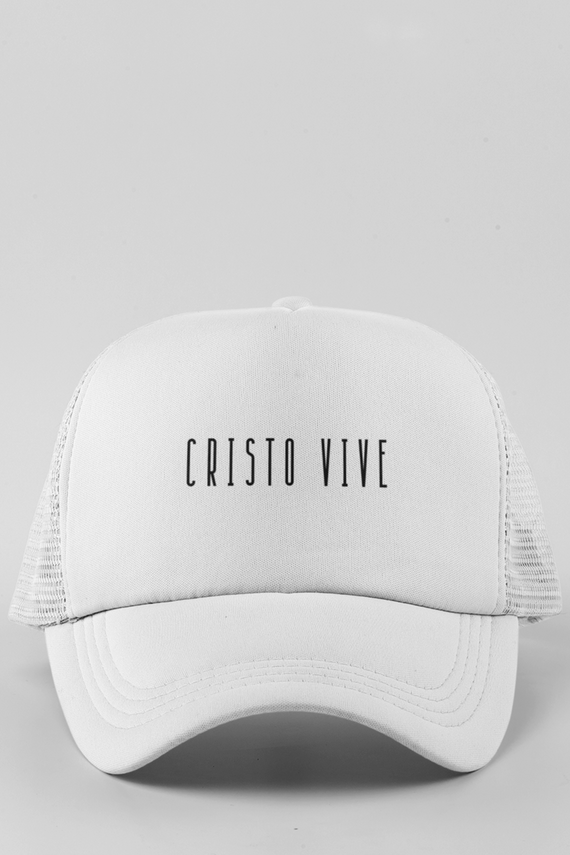 Boné: Cristo Vive Branco