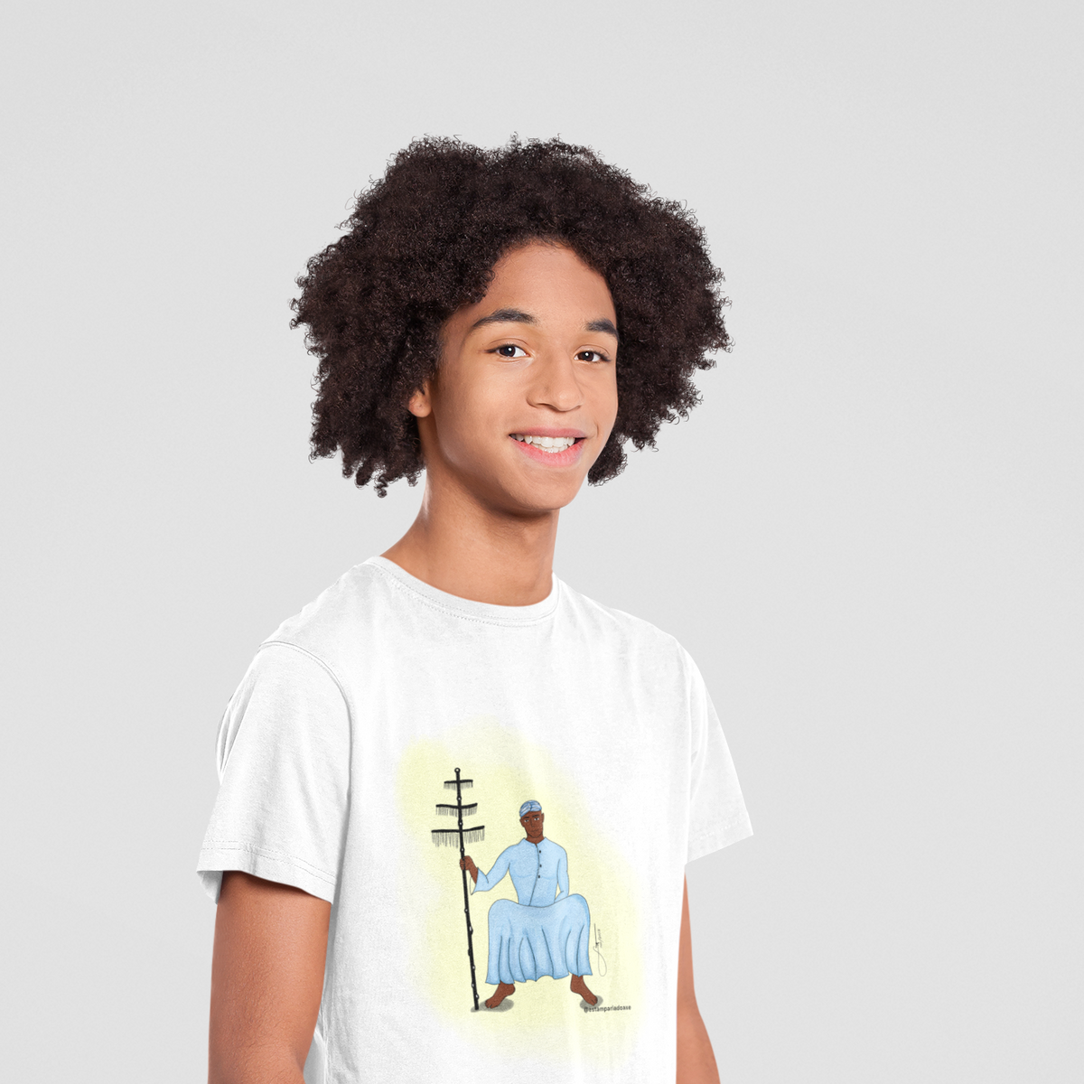 Nome do produto: Camiseta Infantil Oxalá I (10 ao 14)