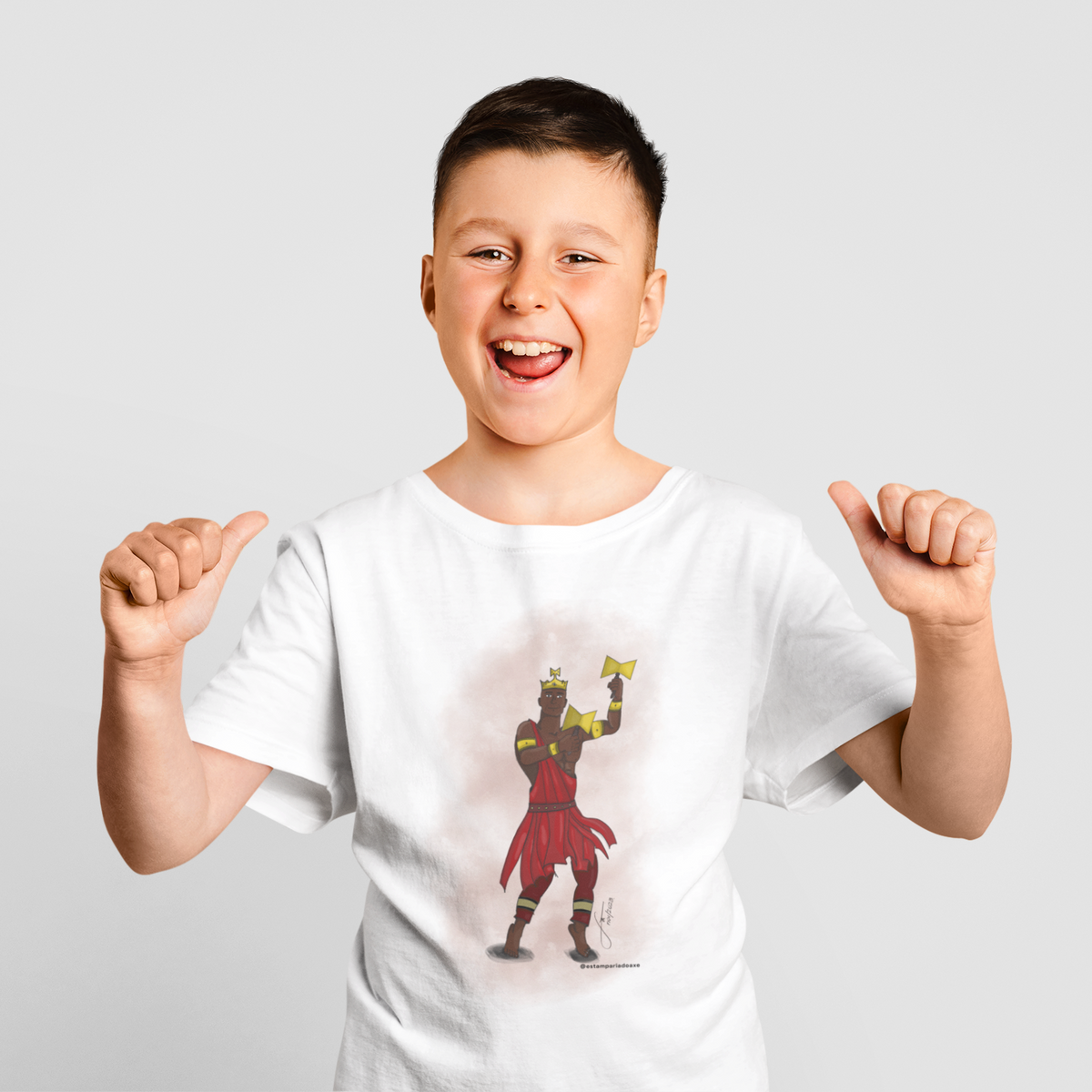 Nome do produto: Camiseta Infantil Xangô I (2 a 8)