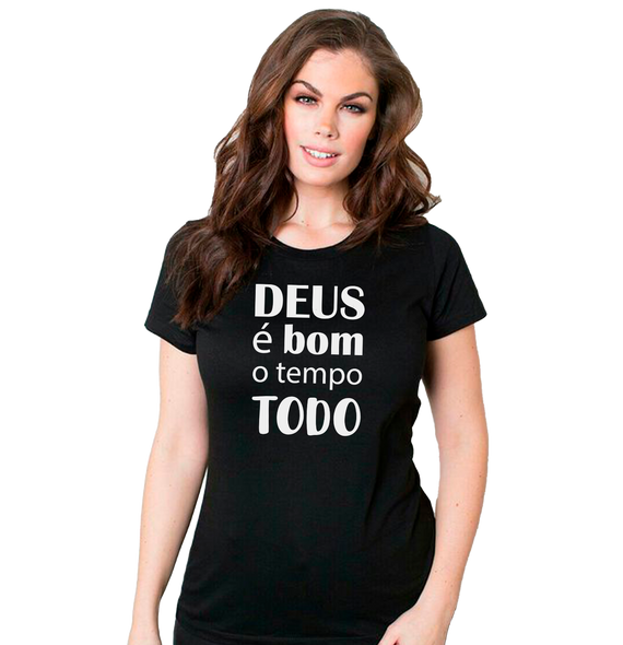 Camiseta personalizada Cristã: Deus é Bom - Unissex