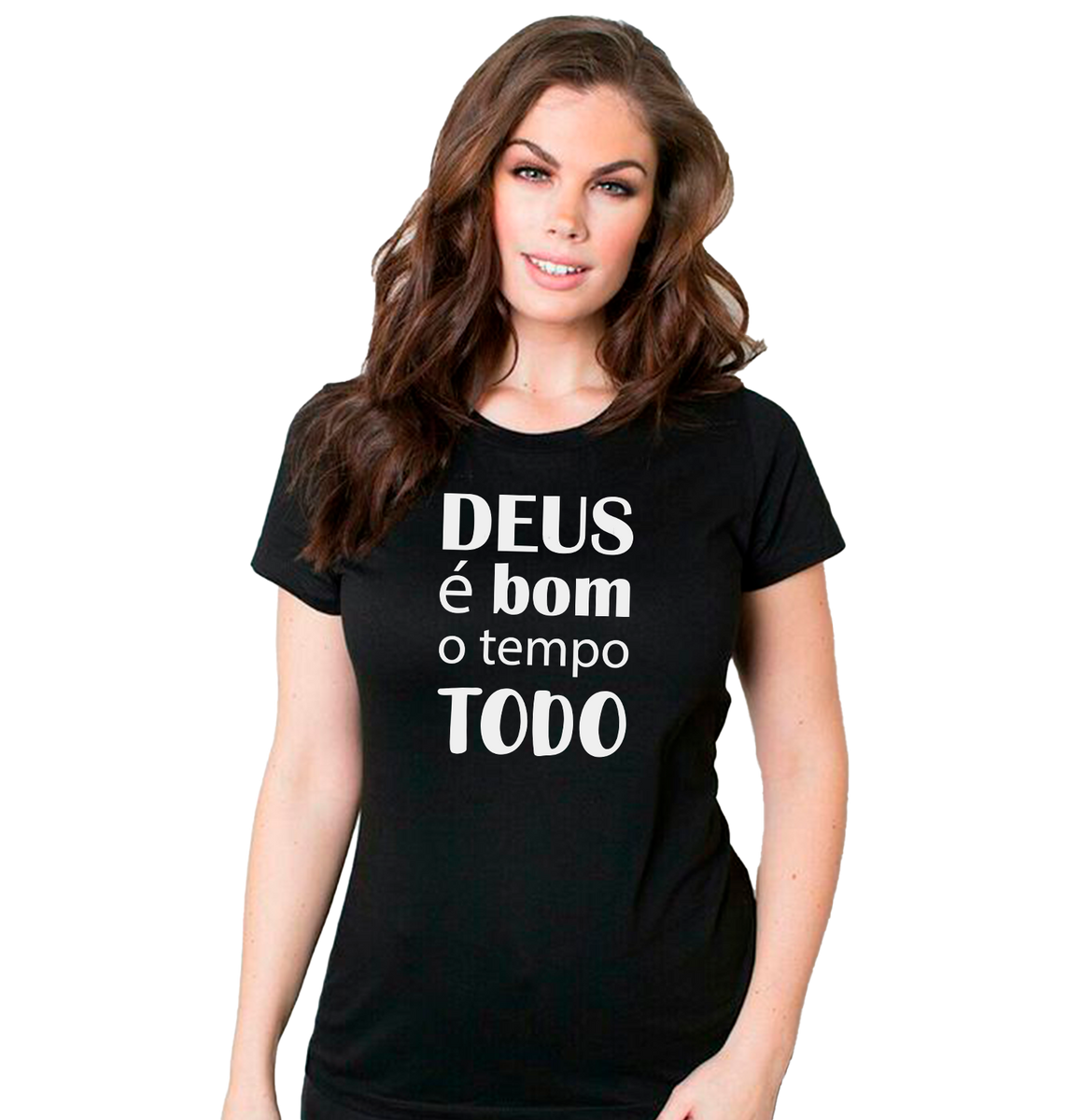 Nome do produto: Camiseta personalizada Cristã: Deus é Bom - Unissex