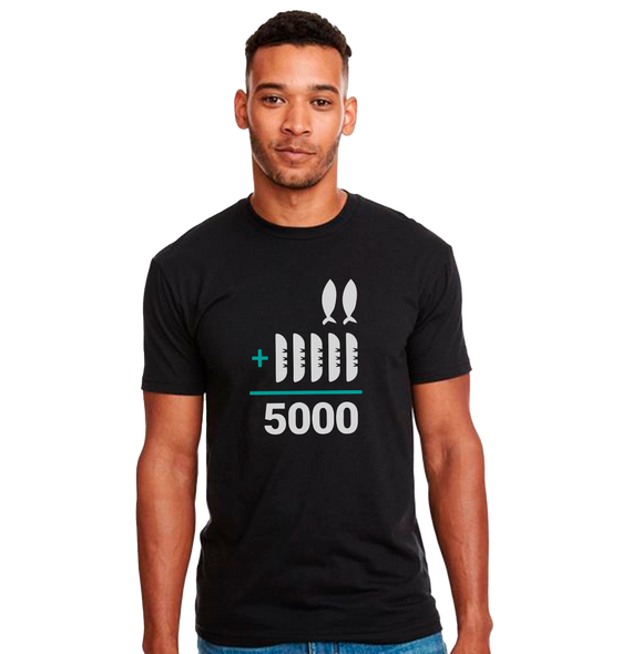 Camiseta 2+5=5000 | Preta | The Chosen / Unissex