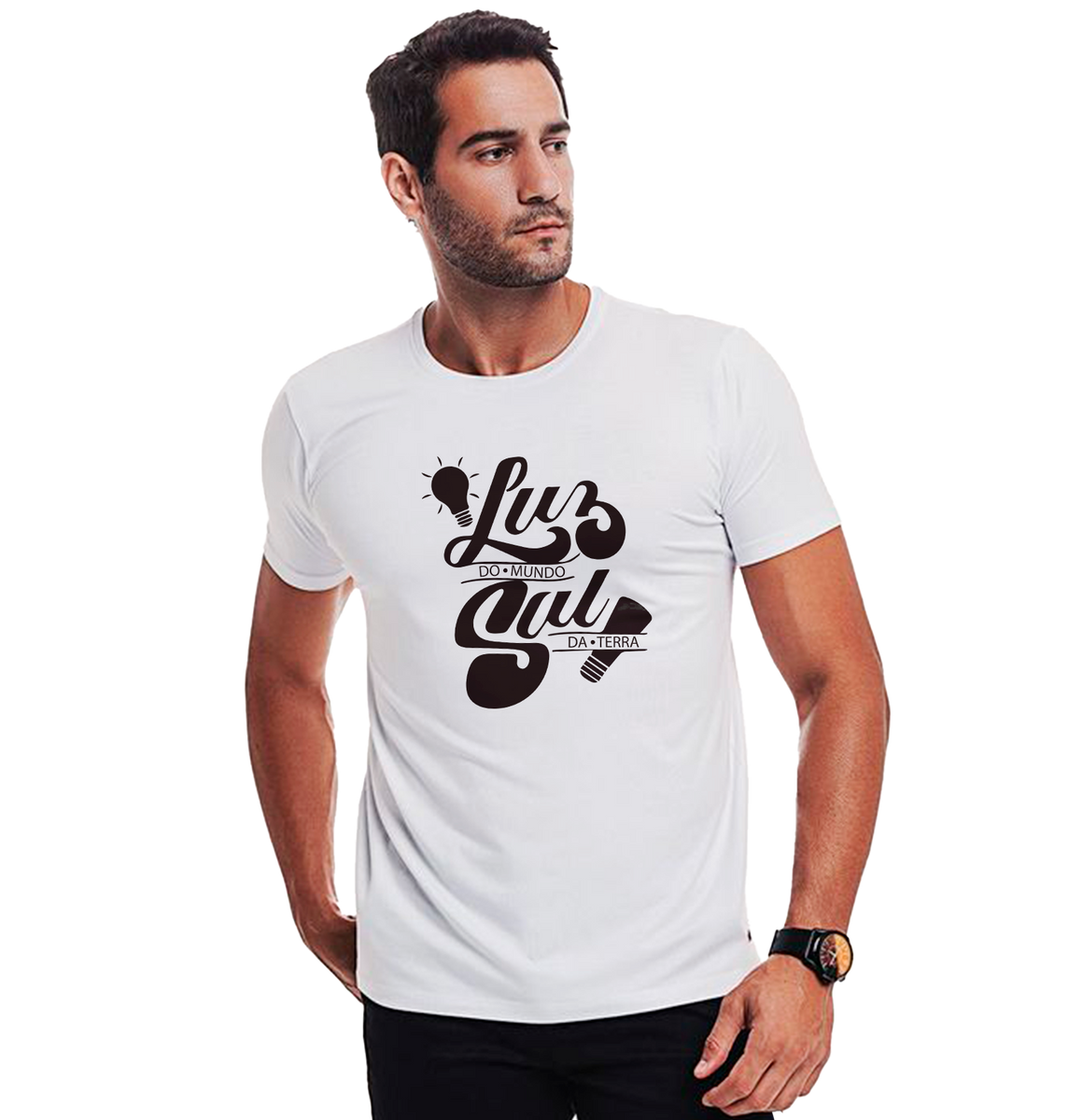 Nome do produto: Camiseta Personalizada Cristã: Luz do Mundo Sal da Terra / Unissex