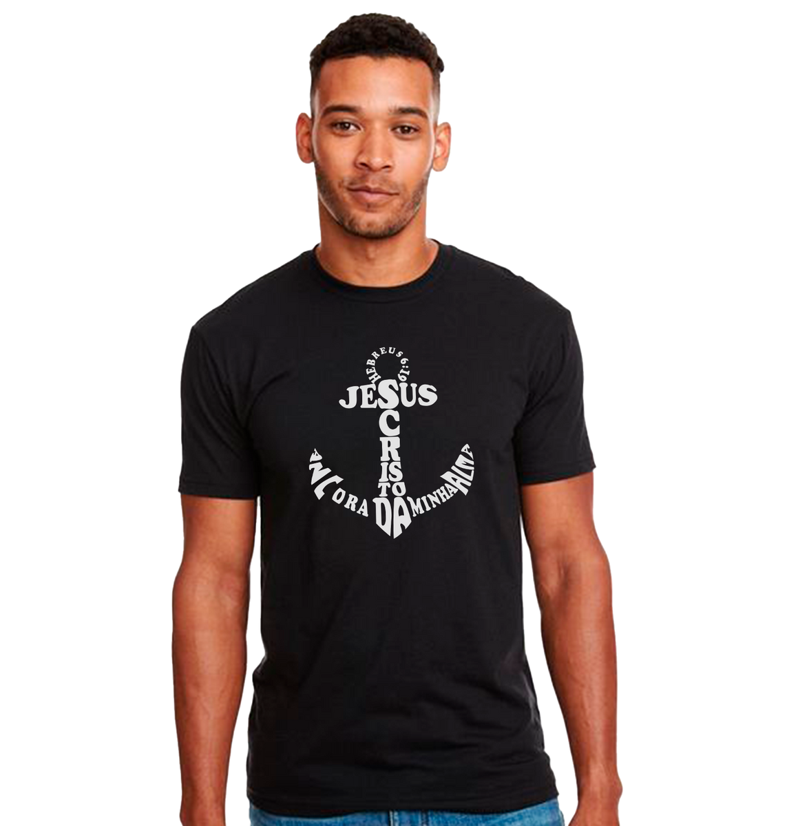 Nome do produto: Camiseta Gospel : Jesus Cristo Âncora da Minha Alma / Unissex