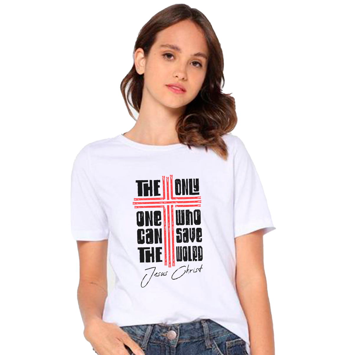 Nome do produto: Camiseta Cristã : Só Jesus pode salvar o mundo / Unissex