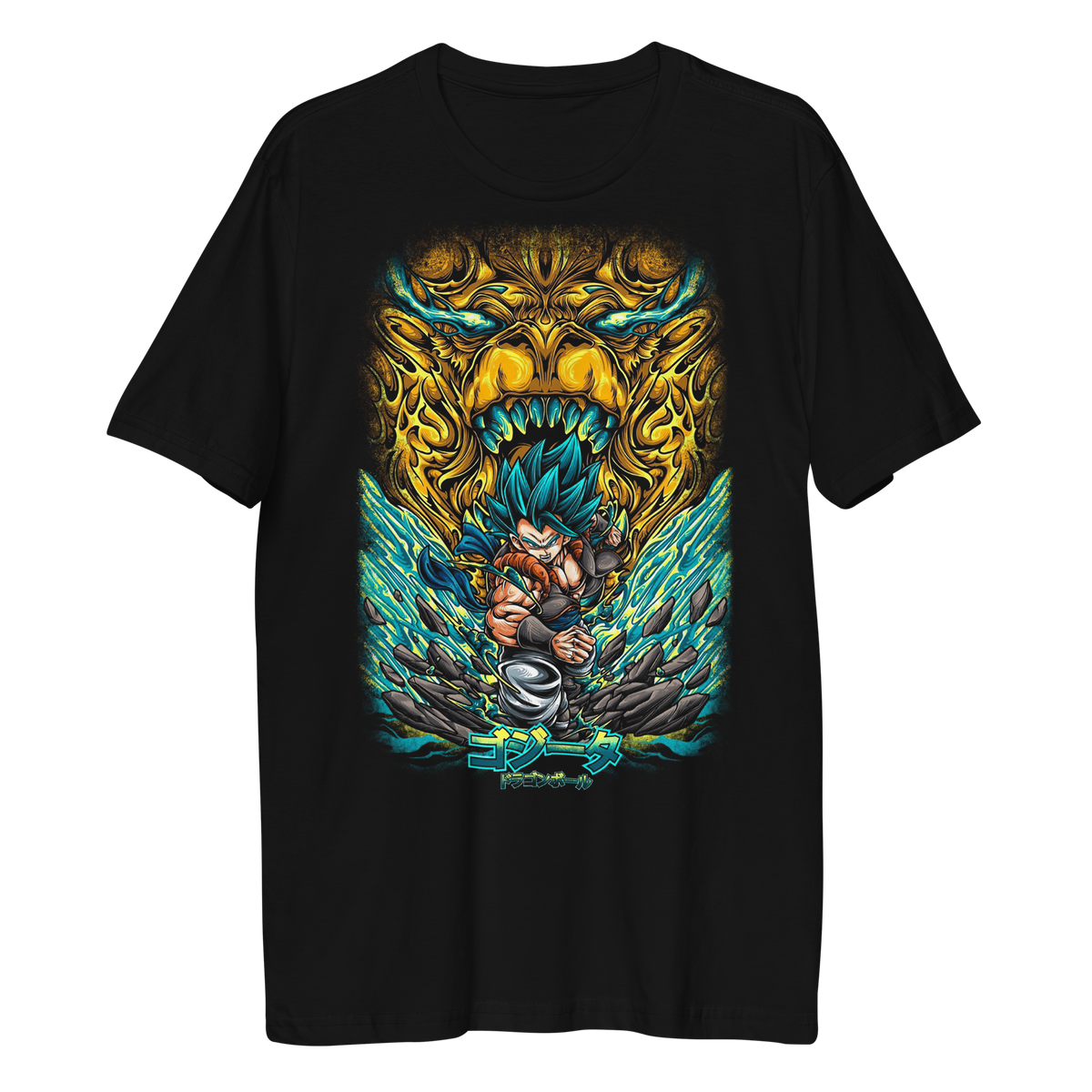 Nome do produto: Camiseta Goku Ssj Blue Gold Dragon