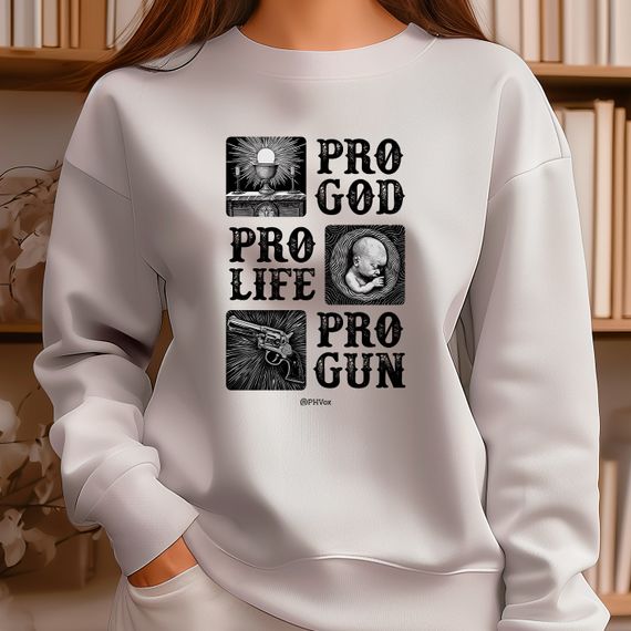 Pro God, life, gun (moletom)