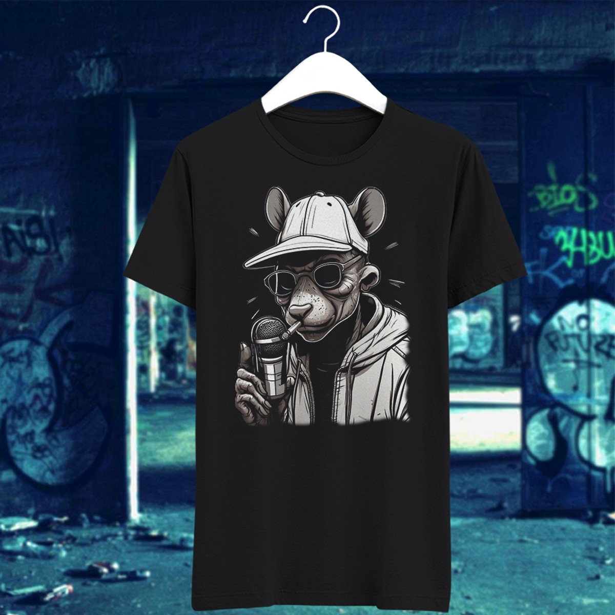Nome do produto: Camiseta - Rato Mutante do Rap