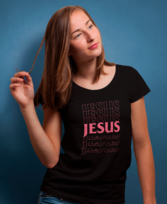 T-Shirt Baby Long Classic Feminina - JESUS 