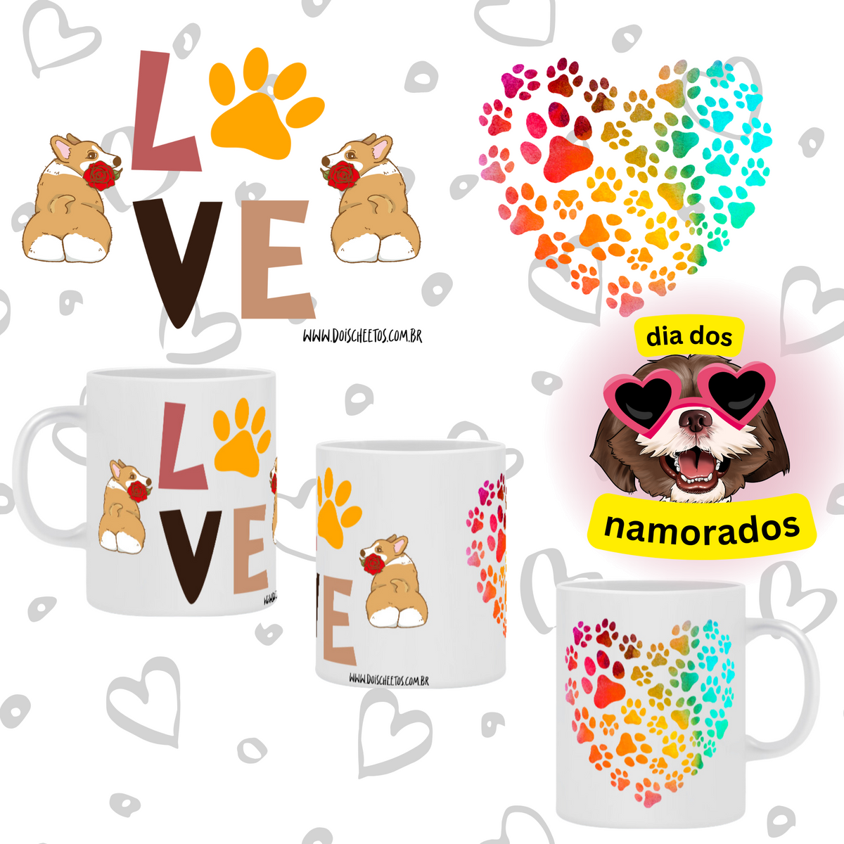 Nome do produto: Caneca Love - Dia dos namorados