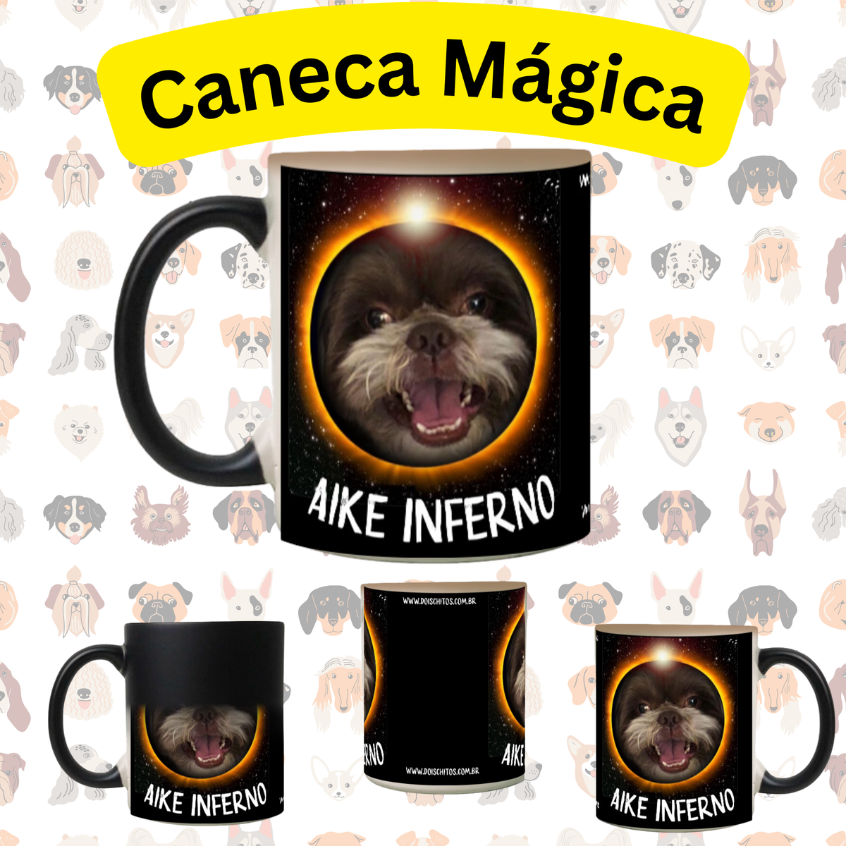 Nome do produto: Caneca Mágica Aike Inferno