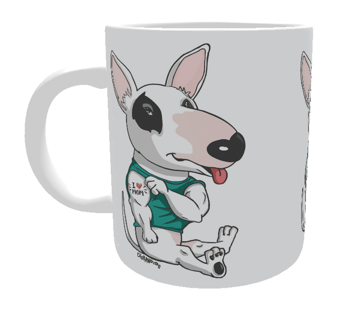 Nome do produto: Caneca Bull Terrier I Love Mom