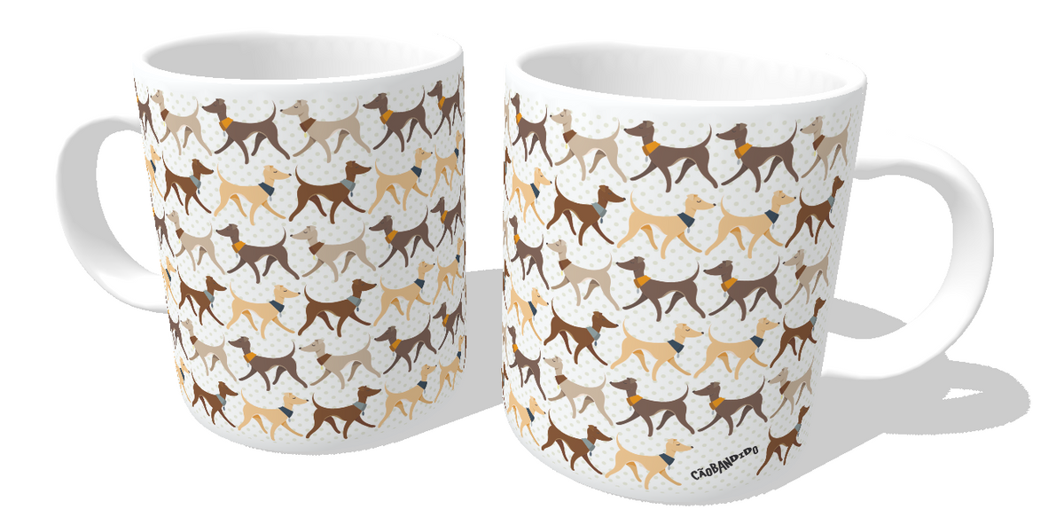 Nome do produto: Caneca Galgo Italiano Caminhando