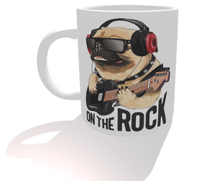 Nome do produtoCaneca Pug On The Rock