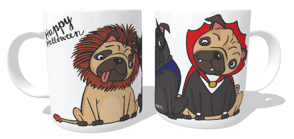 Nome do produto: Caneca Cachorro Happy Halloween