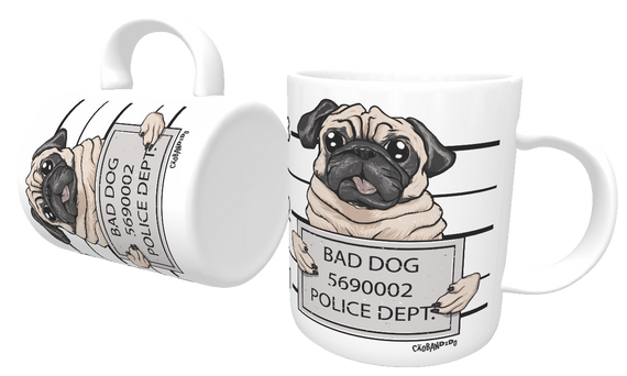 Caneca Cachorro Pug Bad Dog