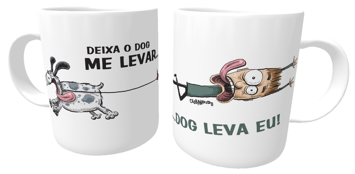 Nome do produto: Caneca Cachorro Deixa o Dog Me Levar