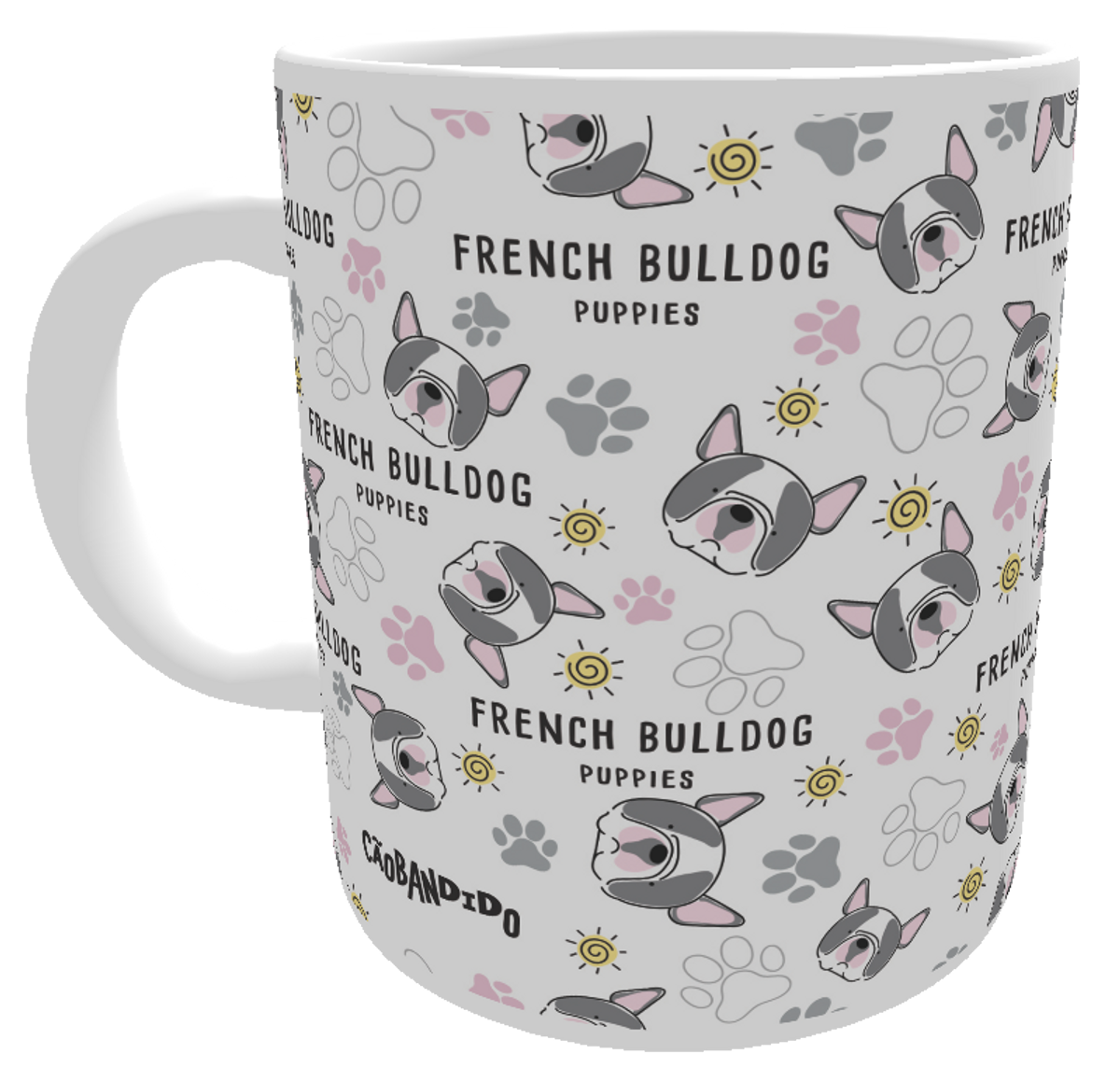 Nome do produto: Caneca French Bulldog Puppies