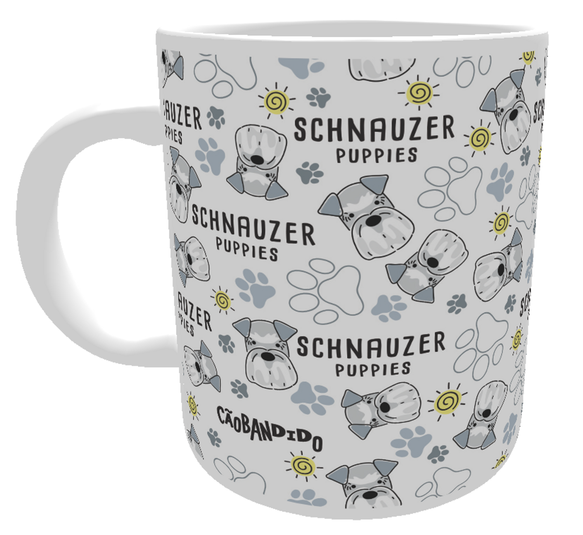 Nome do produto: Caneca Schnauzer Puppies