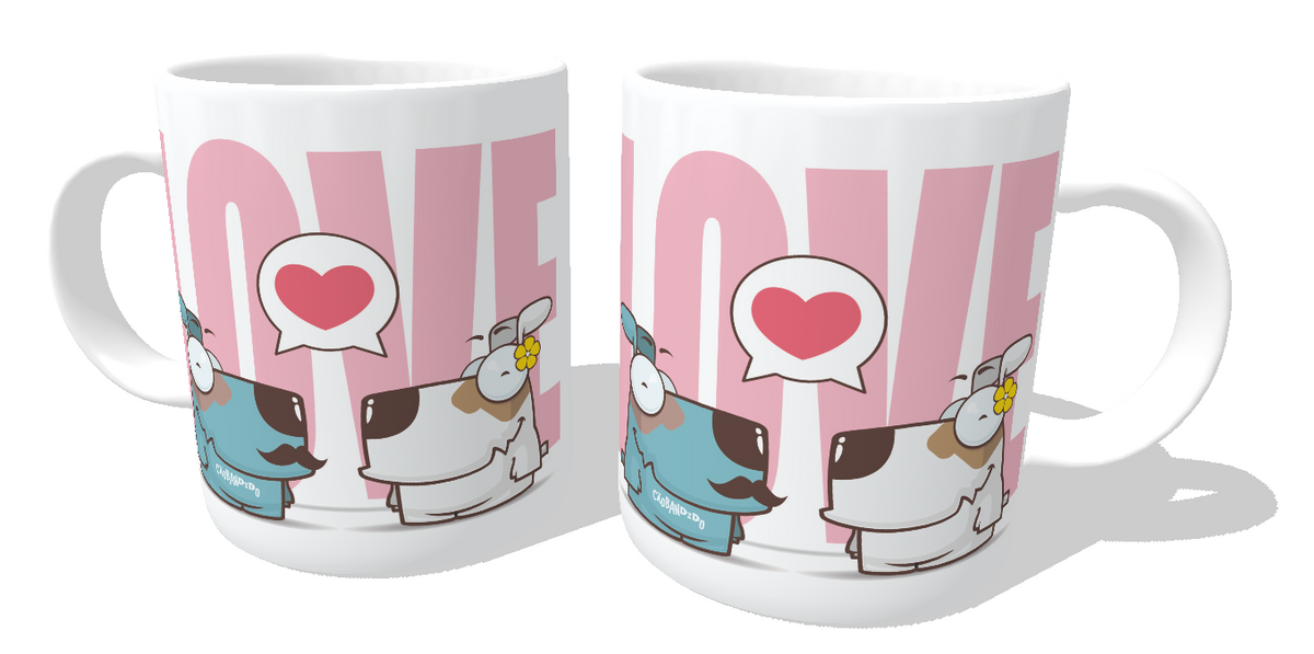 Nome do produto: Caneca Cachorro Casal Love