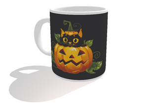 Nome do produtoCaneca Gato Preto Halloween