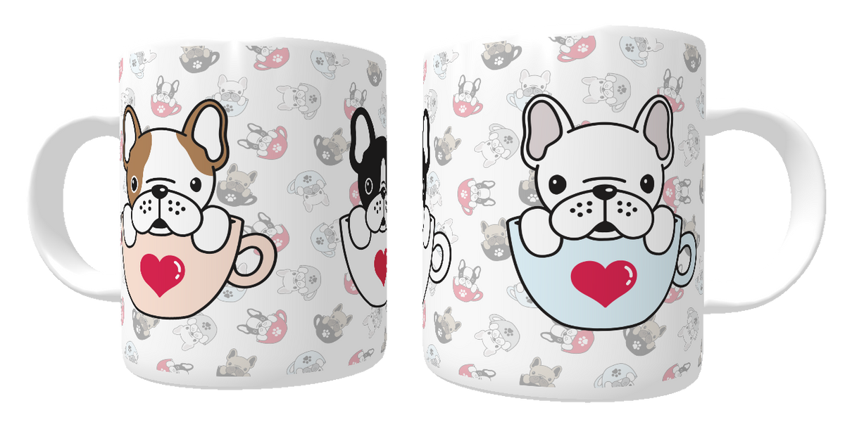 Nome do produto: Caneca Bulldog Francês Hora do Café