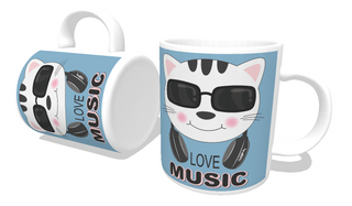 Nome do produtoCaneca Gato Love Music