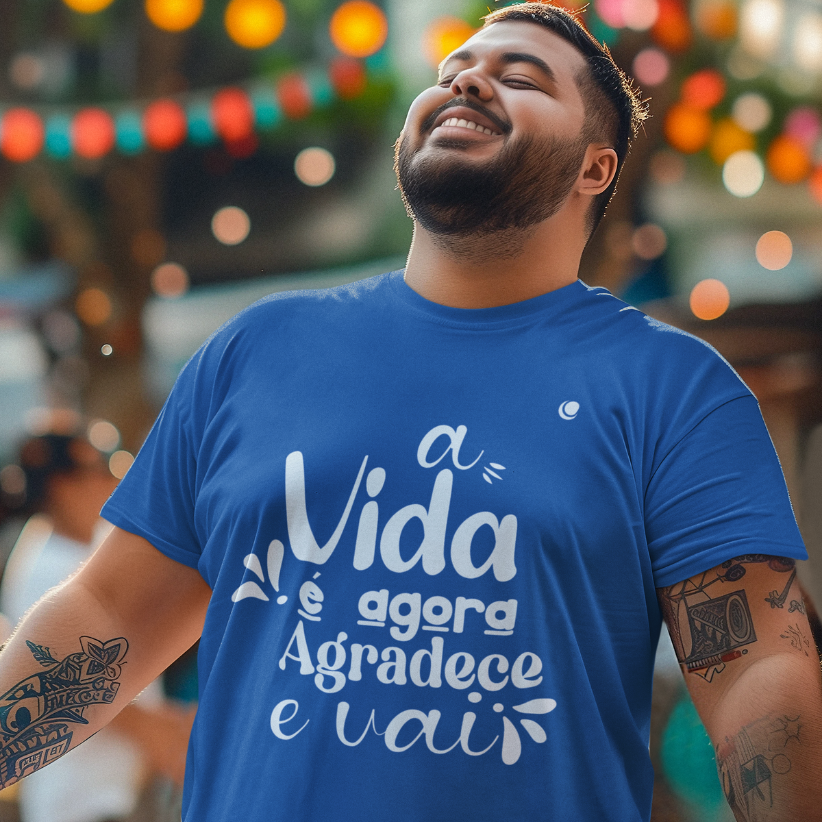 Nome do produto: a VIDA é agora AGRADECE e VAI - Versão 2 (Unissex)