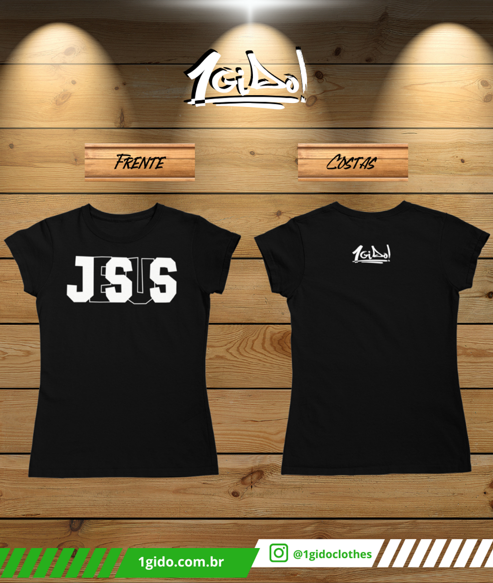 Nome do produto: T-SHIRT Quality 1Gido - Fem | Estampa Frente - JESUS [Colors]