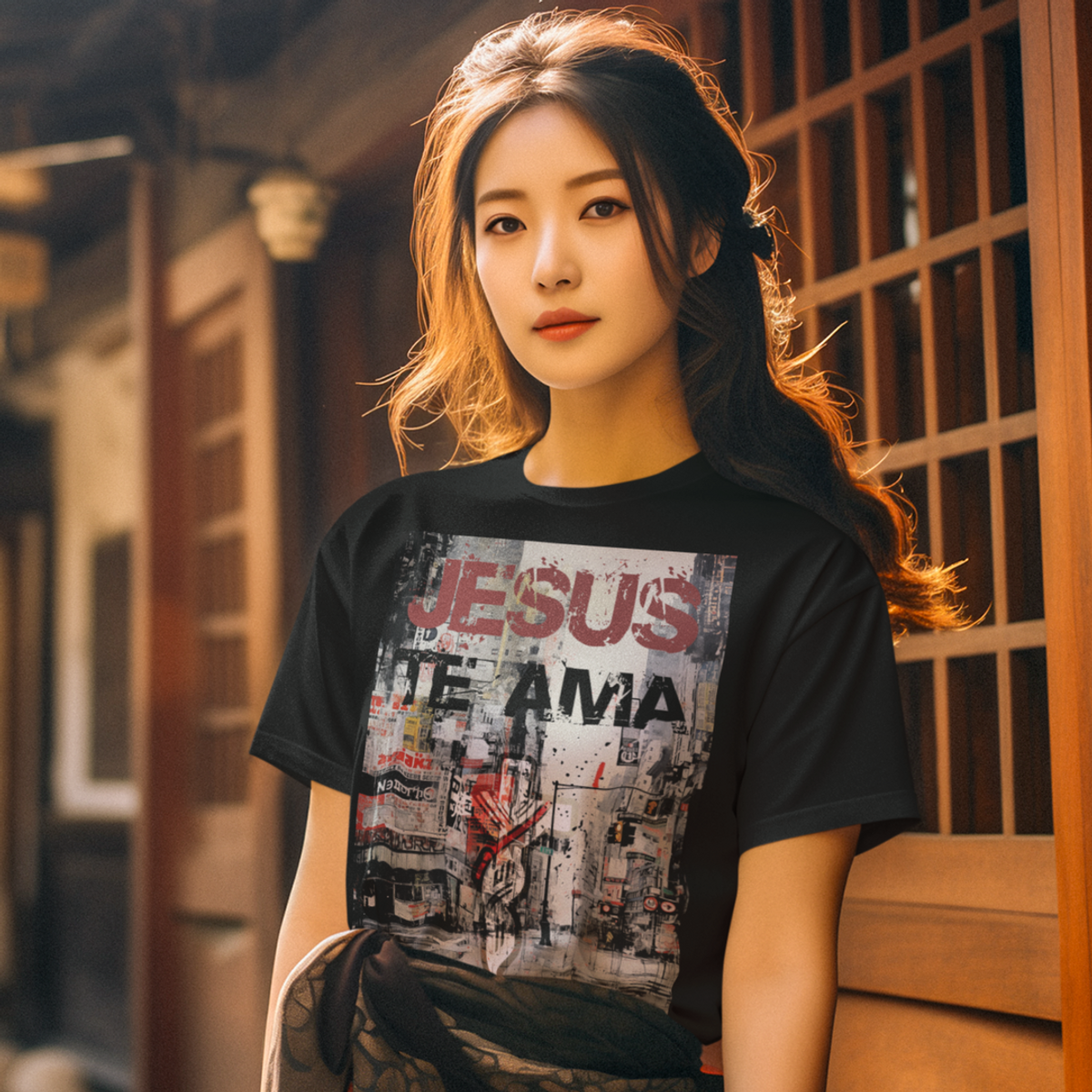 Nome do produto: CAMISETA Jesus te Ama - (Camiseta Feminina)