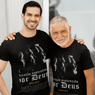 Nome do produtoCAMISETA Geração Sustentada por Deus - Isaias 46:4 (Camiseta Masculina)